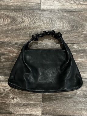 AIMEE KESTENBERG Over The Moon Black Leather Top Handle Shoulder Bag